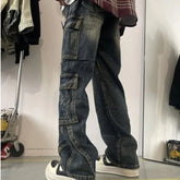 90s Vintage Patchwork Cargo Jeans